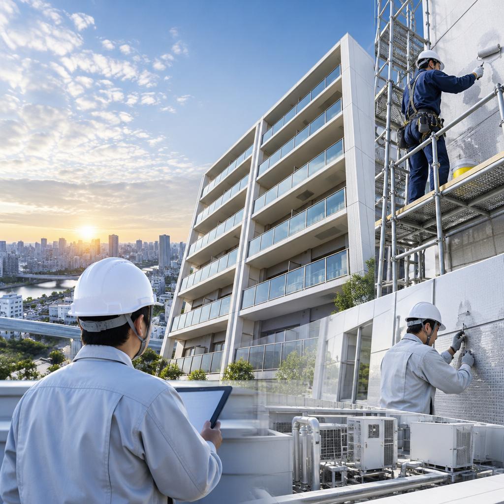 建物の未来まで、確かな技術で守り抜く。施設管理から外装工事・修繕まで、地域密着のプロが一貫対応。