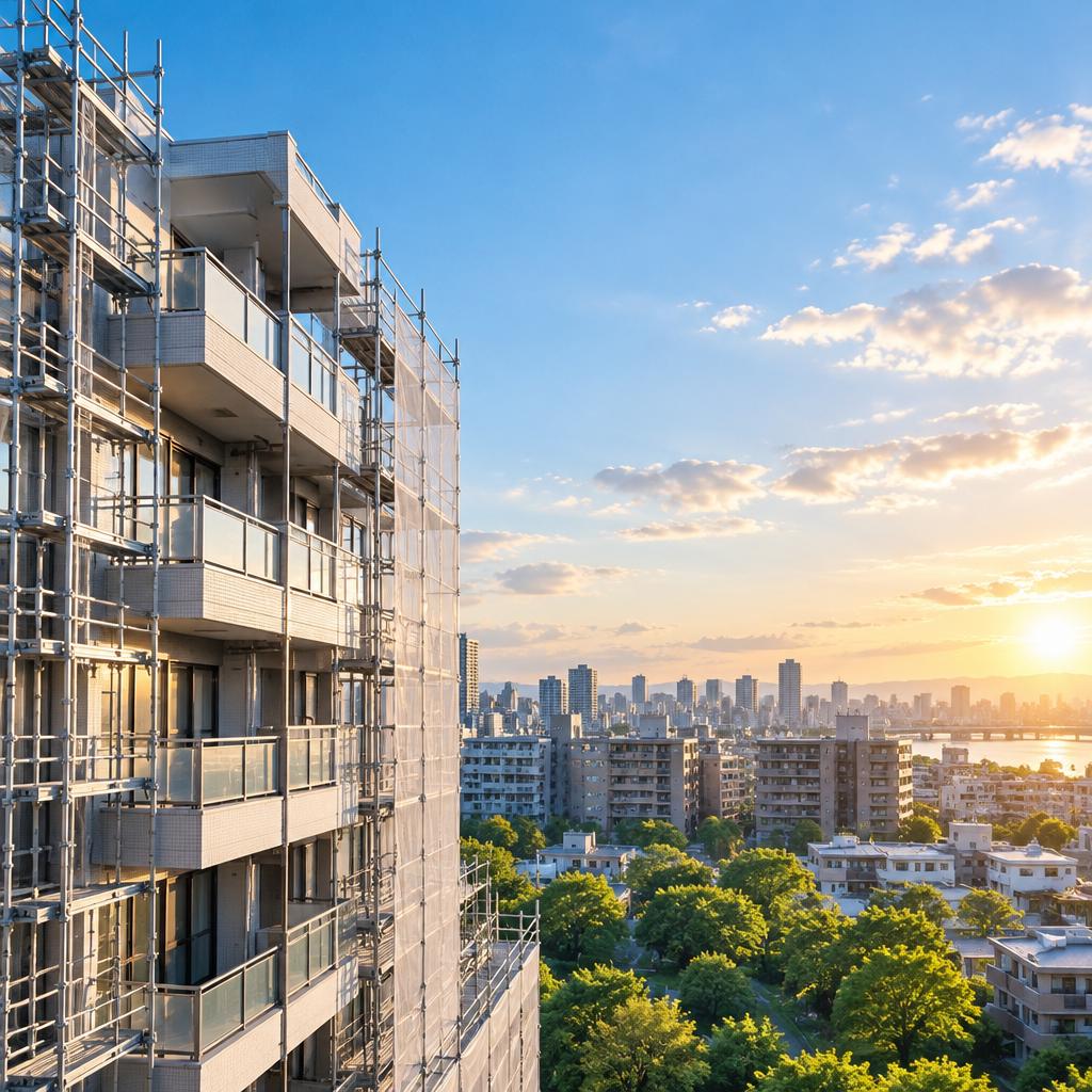 マンションの未来を、修繕から支える。創業77年の技術と誠実さで、建物の価値と暮らしを守ります。
