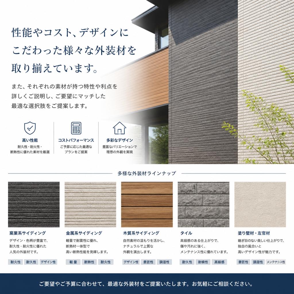 多彩な外装材のご紹介