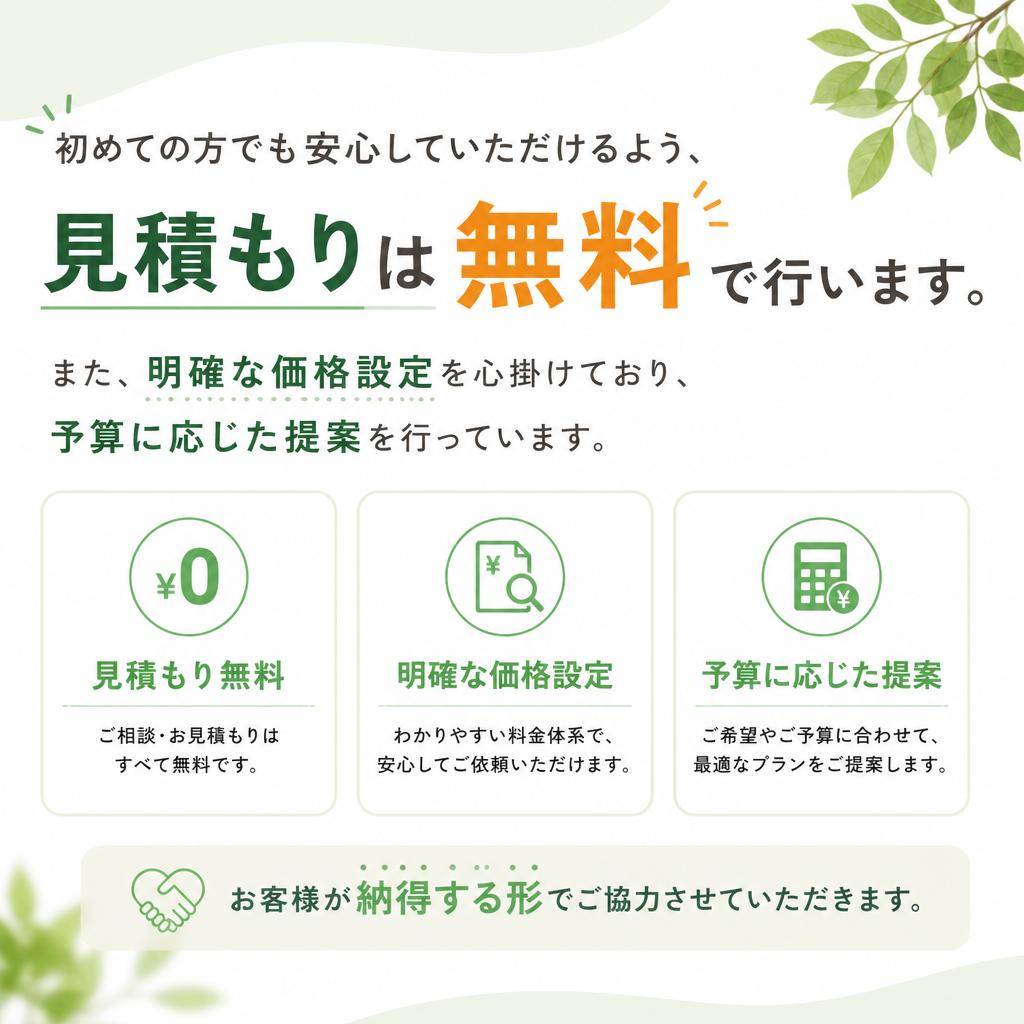 見積もりの透明性