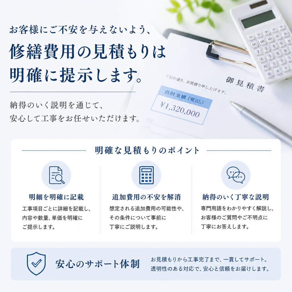 修繕費用の透明性