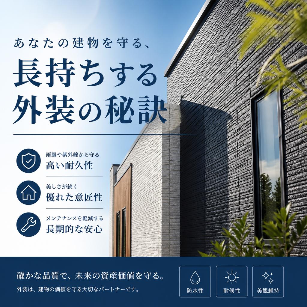 あなたの建物を守る、長持ちする外装の秘訣