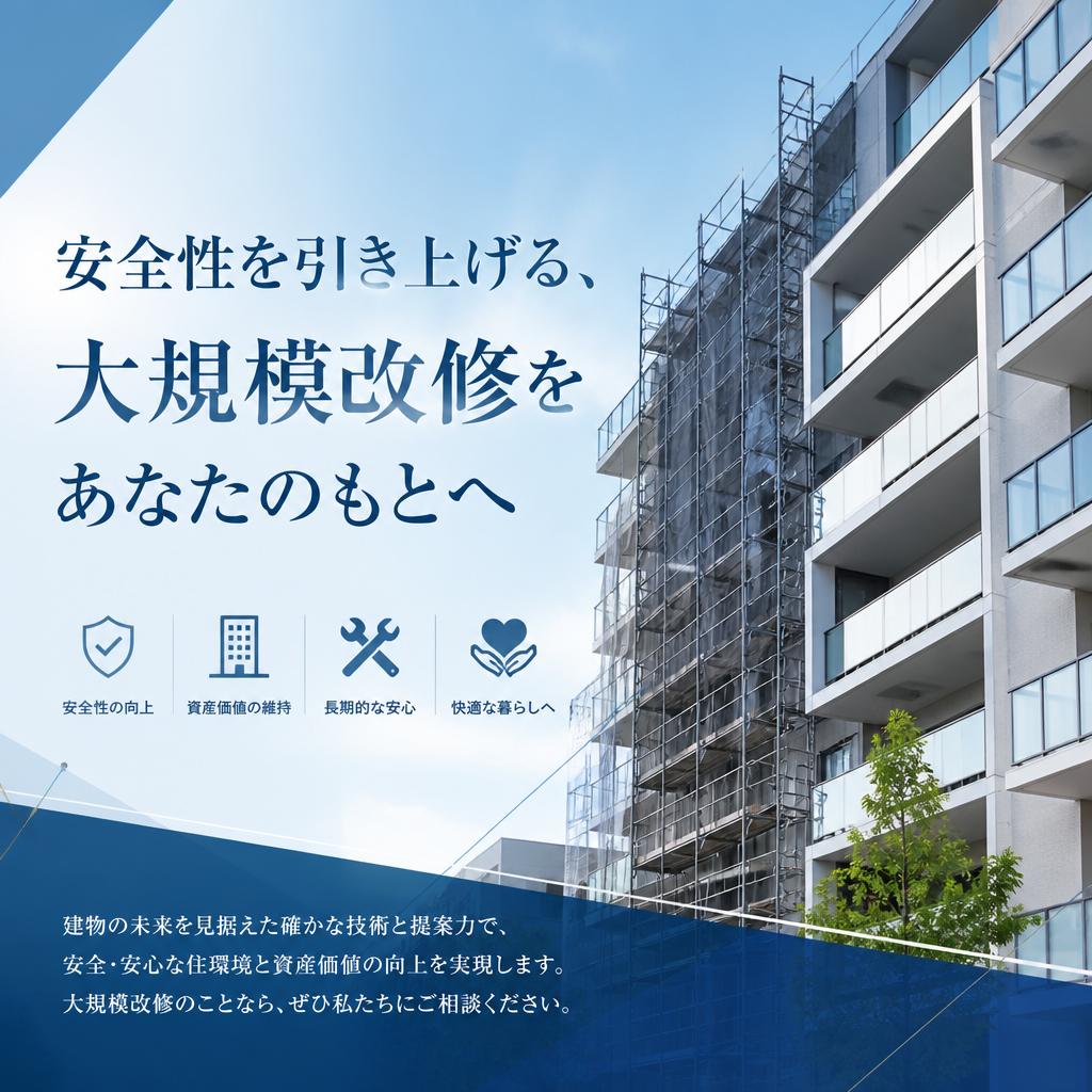 安全性を引き上げる、大規模改修をあなたのもとへ