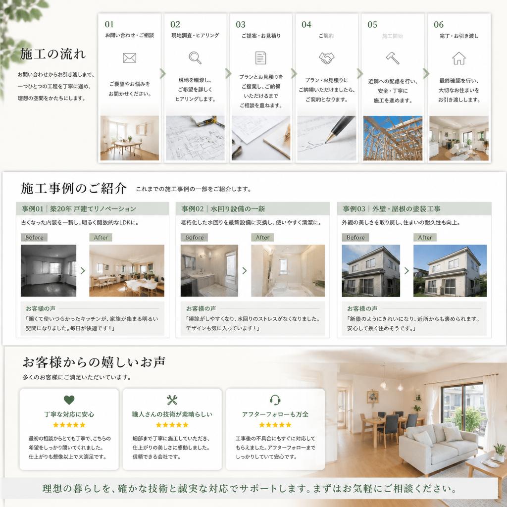 施工の流れと事例紹介