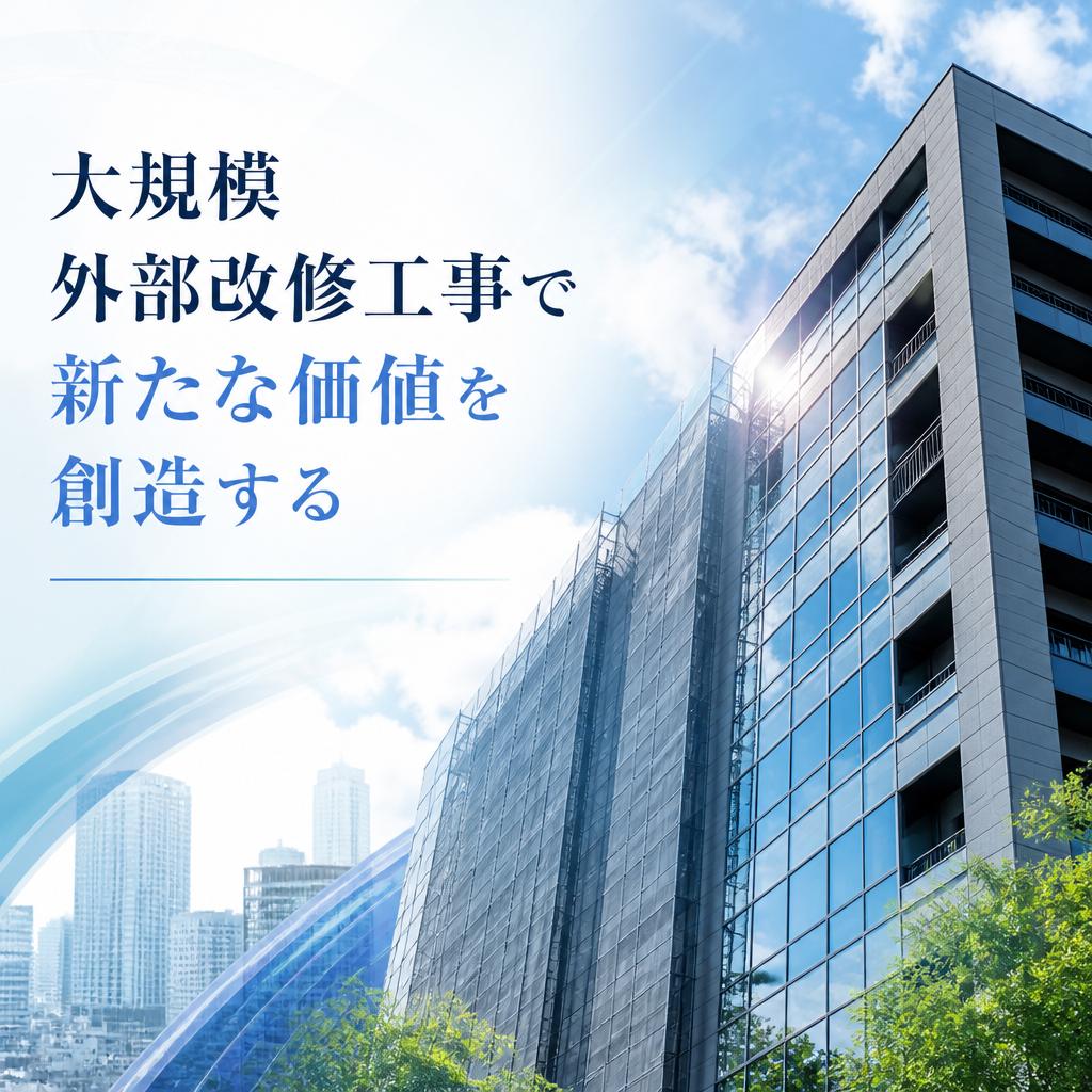 「大規模外部改修工事で新たな価値を創造する」