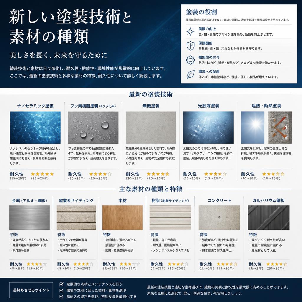 2. 耐久性に優れた最新の塗装素材