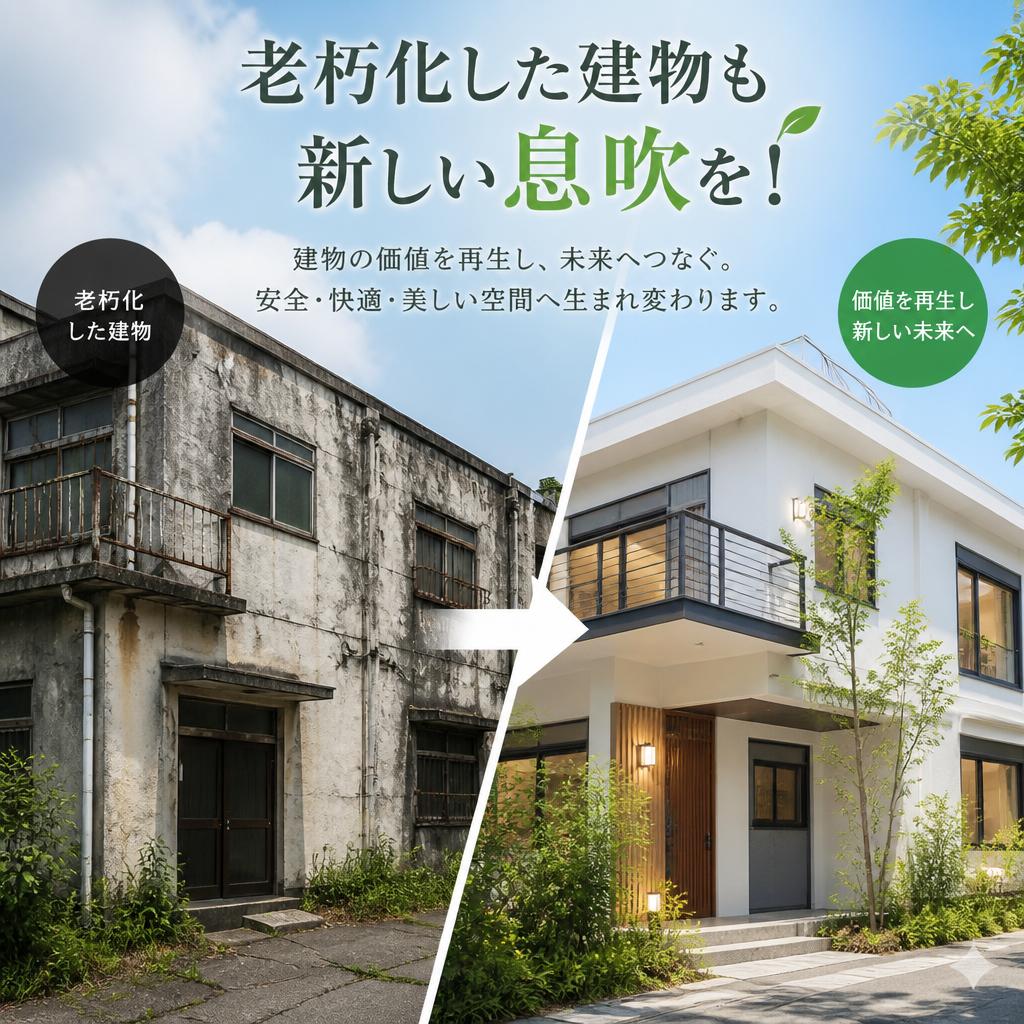 老朽化した建物も新しい息吹を！
