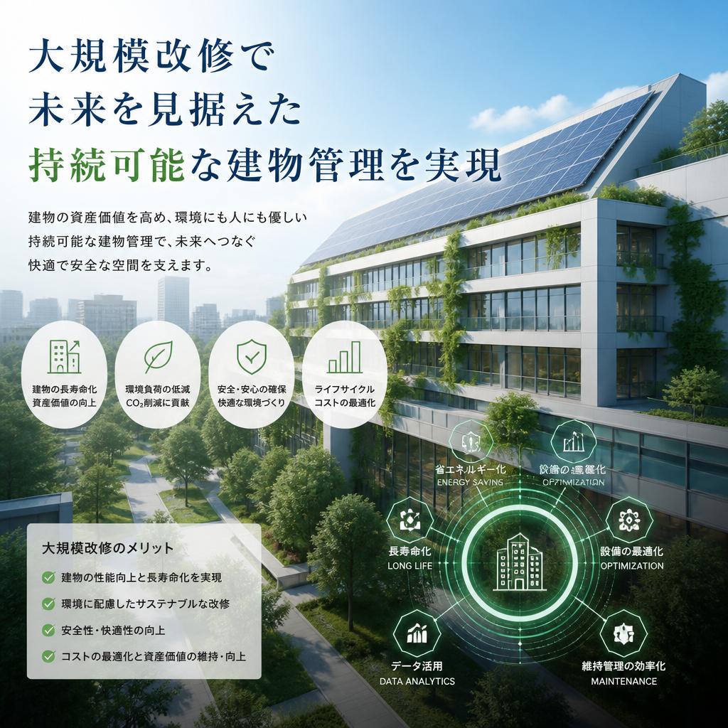 大規模改修で未来を見据えた持続可能な建物管理を実現