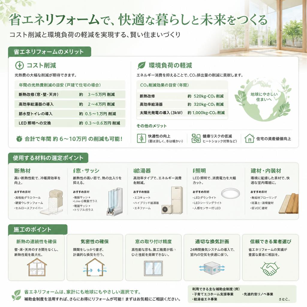 省エネリフォームで得られるメリット