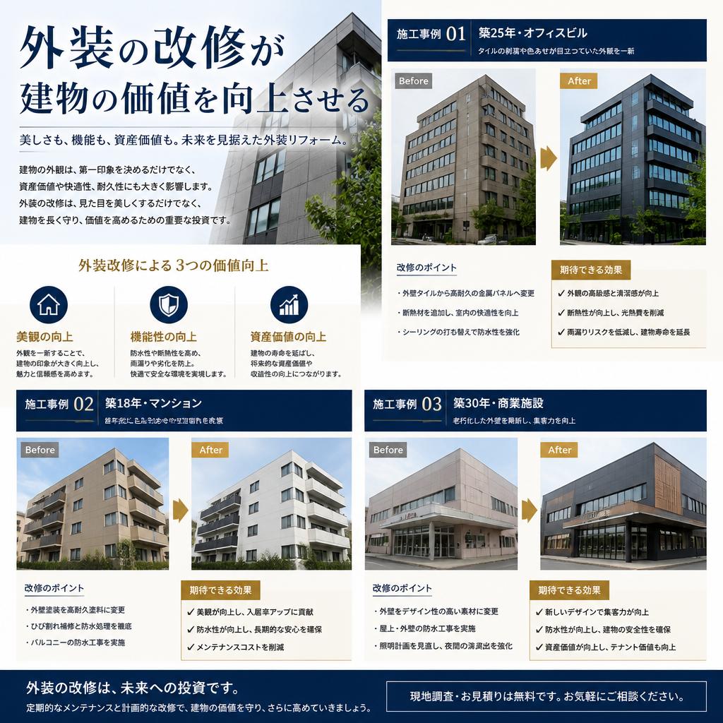 外装改修の重要性と事例