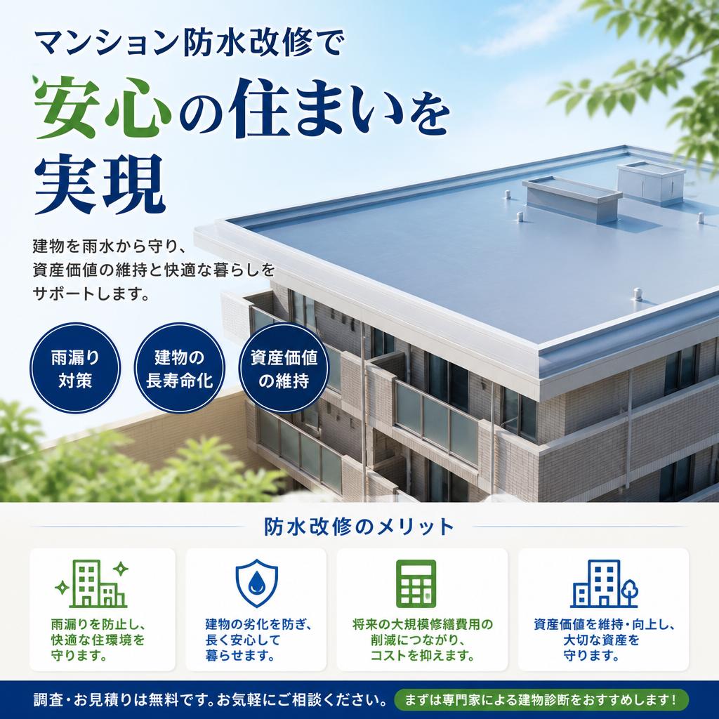 マンション防水改修で安心の住まいを実現