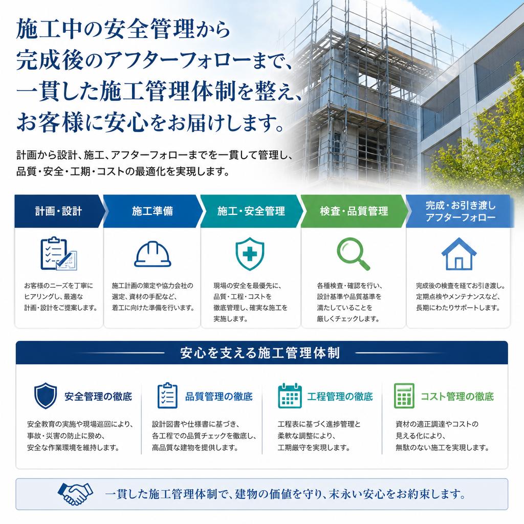 安心の施工管理体制