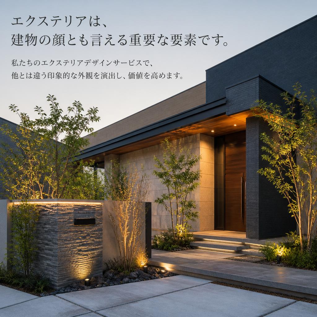 エクステリアデザインで外からの印象をアップ