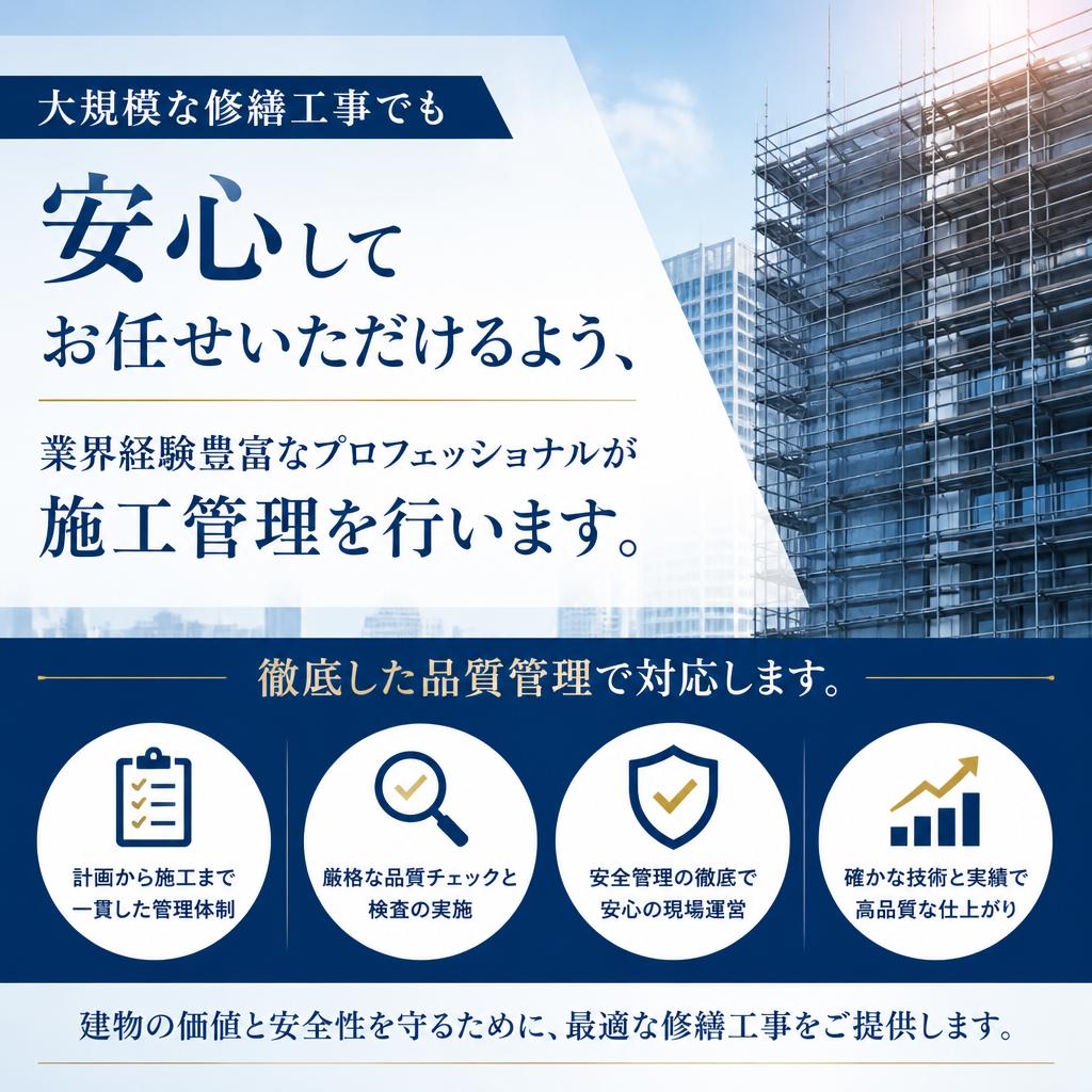 修繕工事の安心と信頼