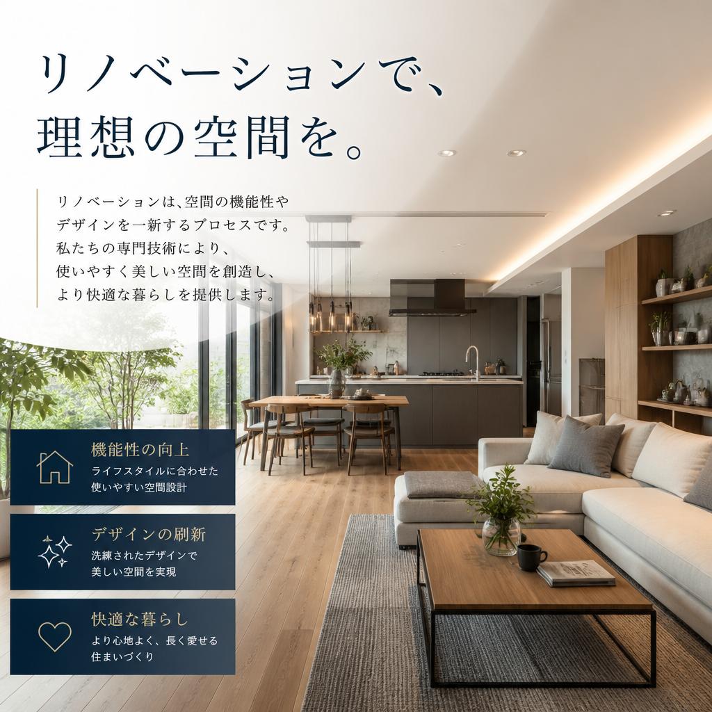 リノベーションで新しい空間を