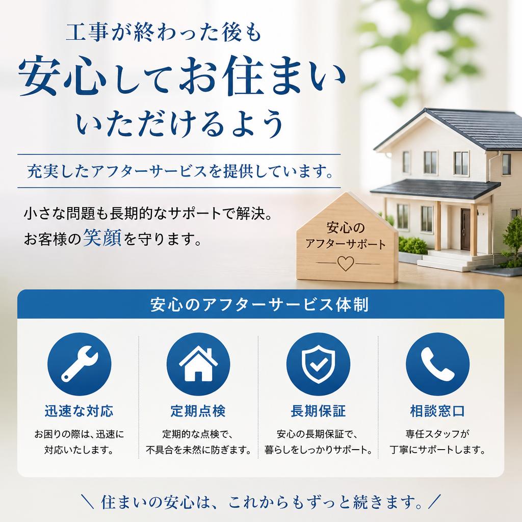 安心のアフターサービス