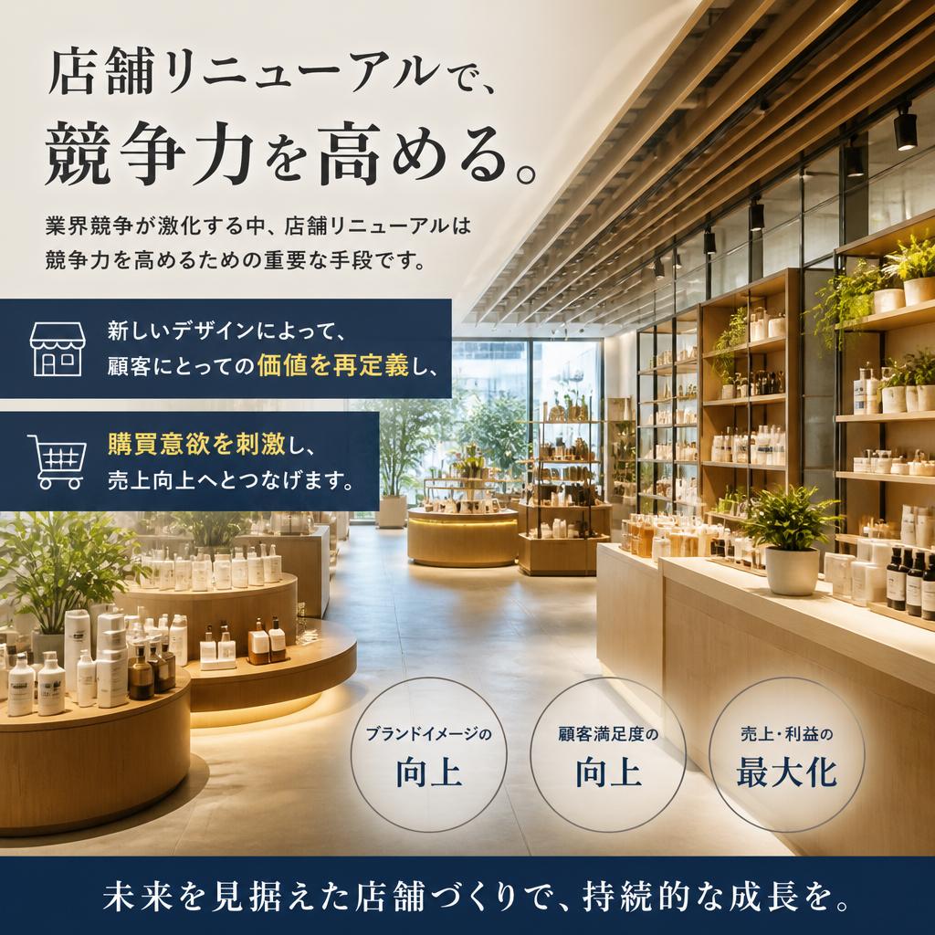 店舗リニューアルで競争力をアップ