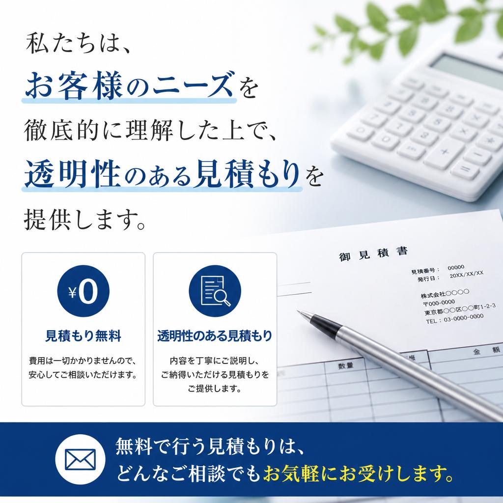 見積もりから始まる安心感