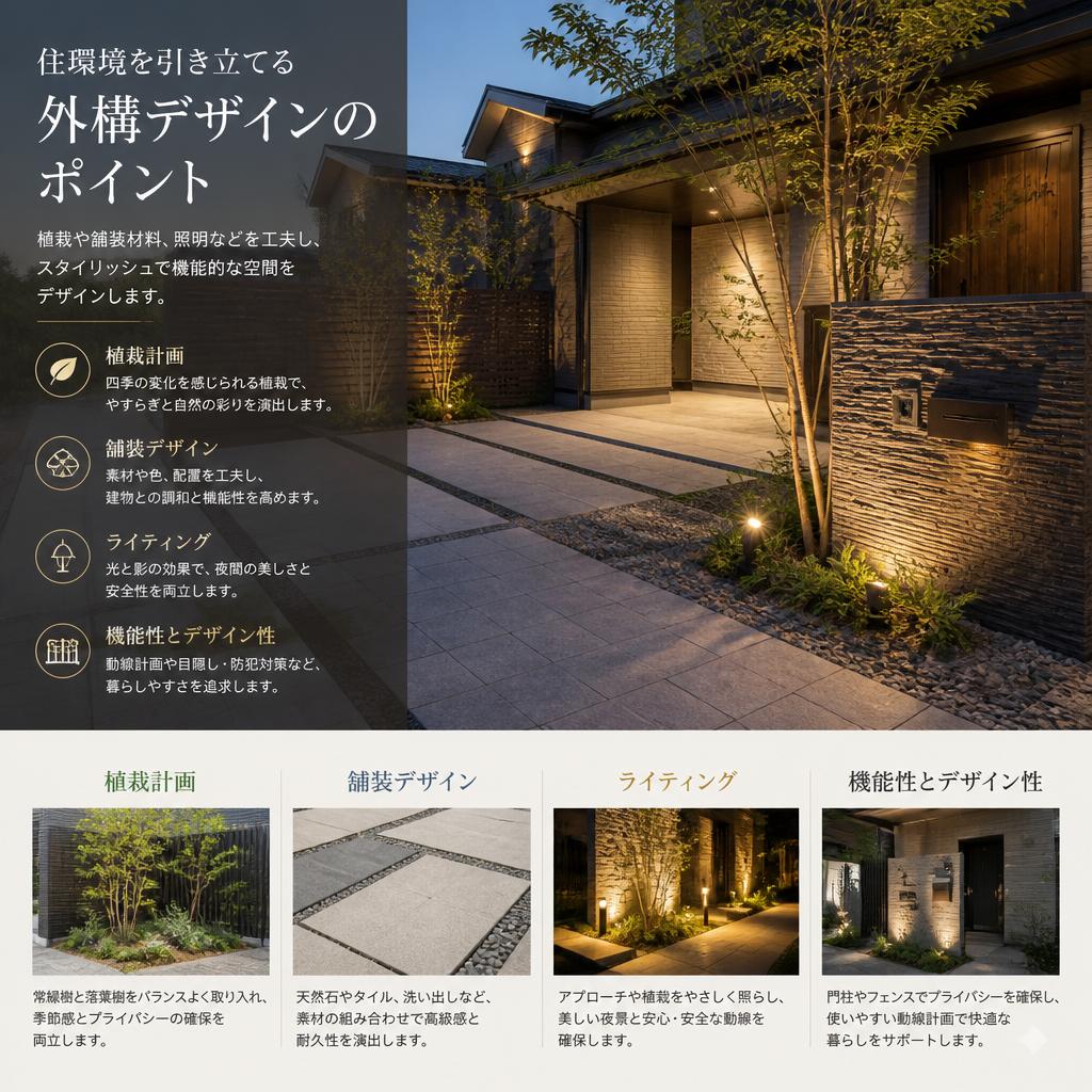 機能的な外構デザイン