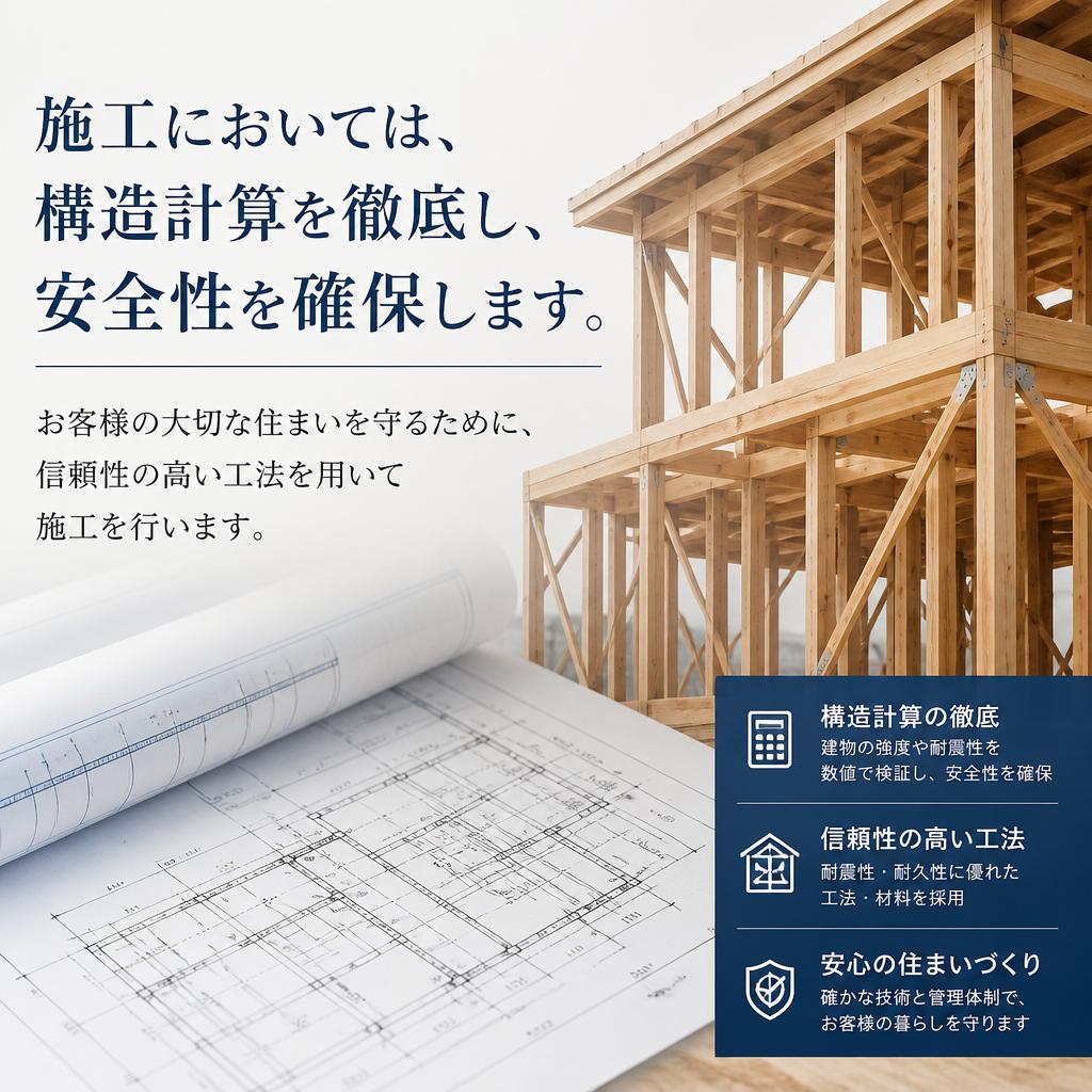 安心の構造計算に基づく施工