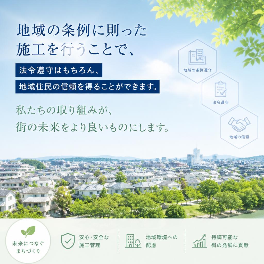 街づくりの条例に基づく施工