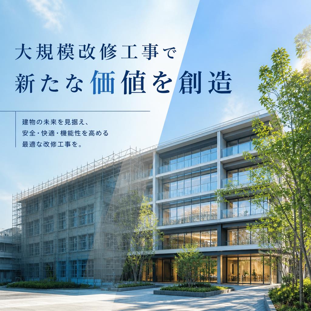 大規模改修工事で新たな価値を創造