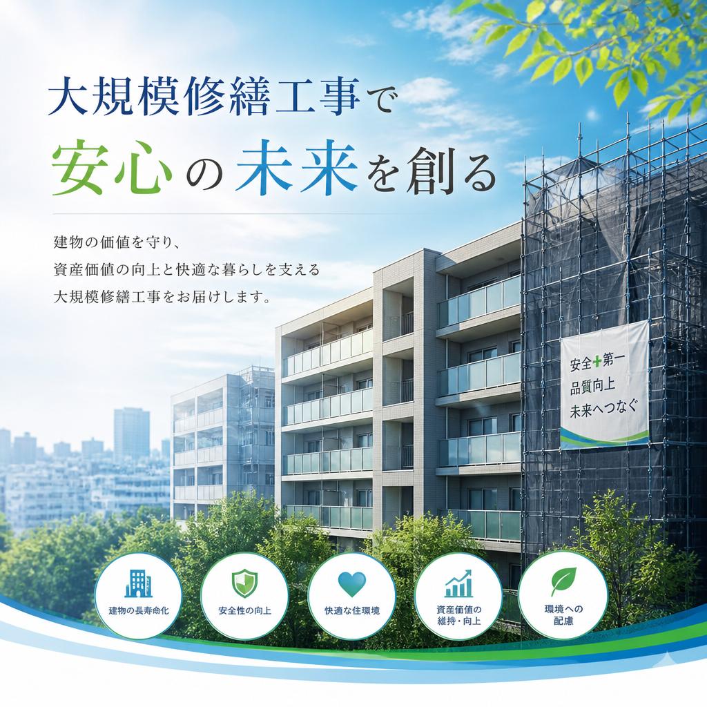大規模修繕工事で安心の未来を創る