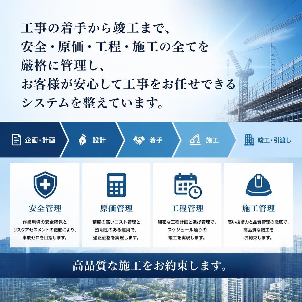 安心の施工管理体制