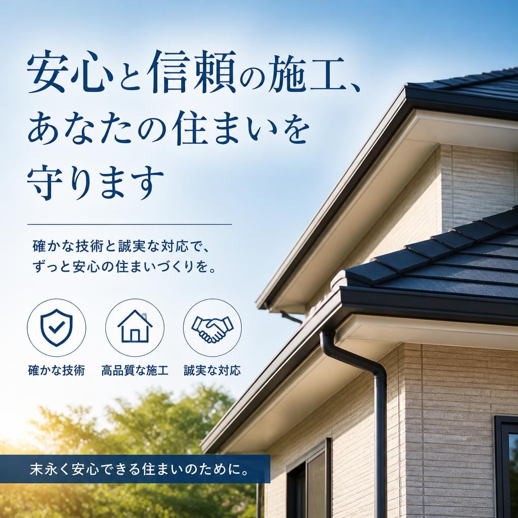 安心と信頼の施工、あなたの住まいを守ります