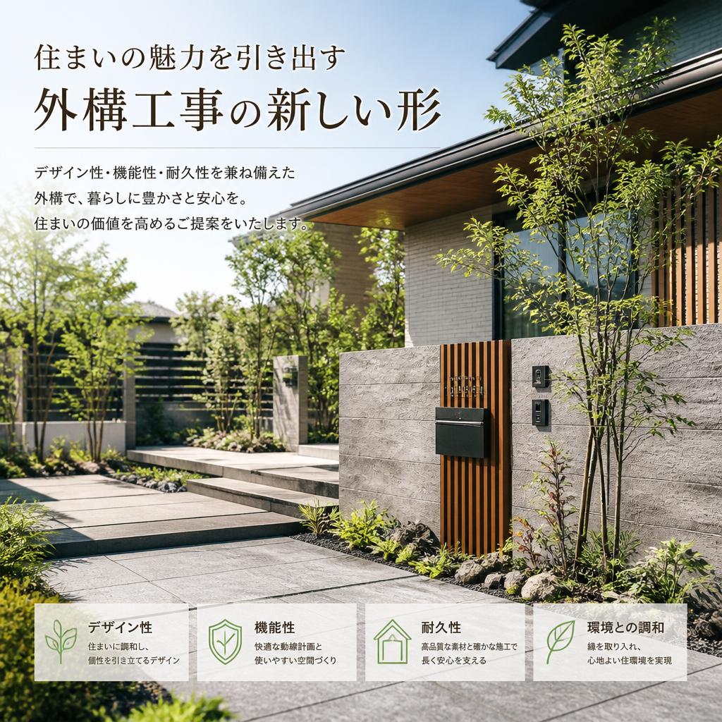 住まいの魅力を引き出す外構工事の新しい形