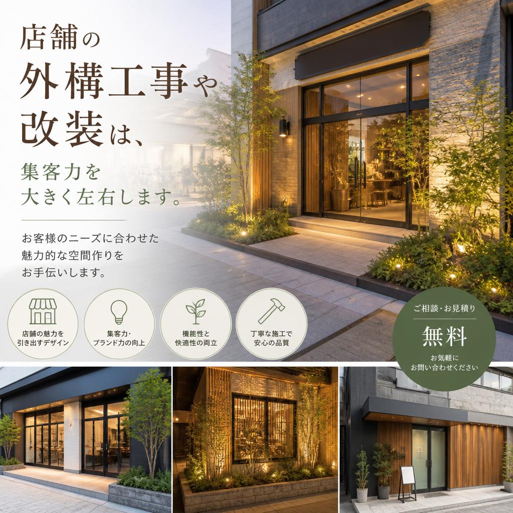 店舗改装で集客力UP！