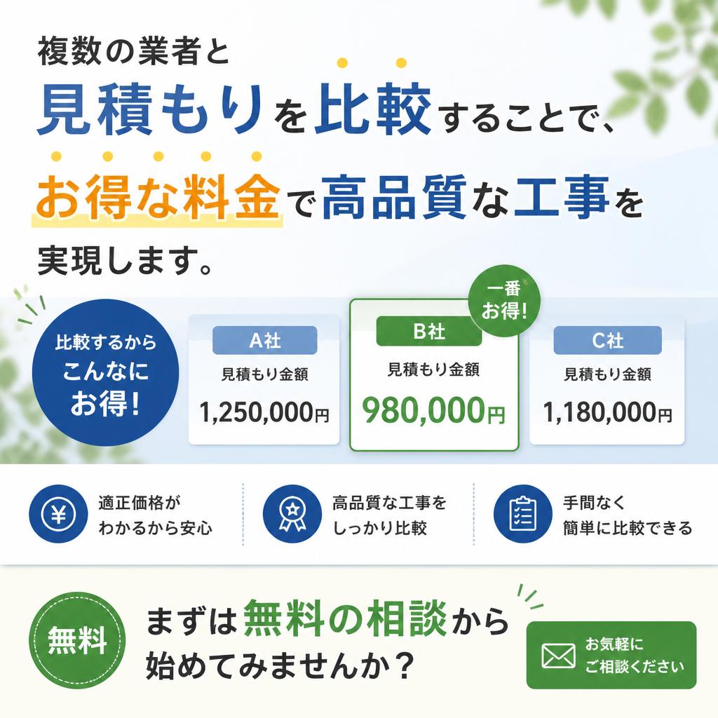 お手軽に見積もり比較！