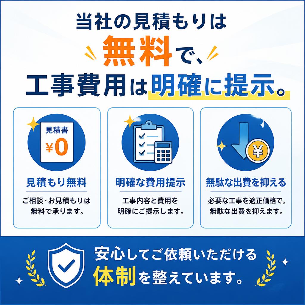 3. 工事費用の透明性と安心