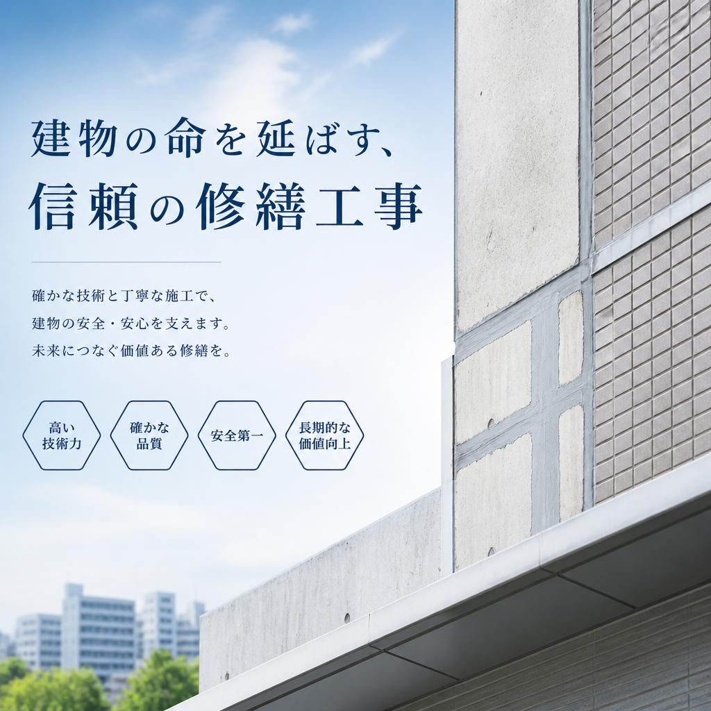 建物の命を延ばす、信頼の修繕工事