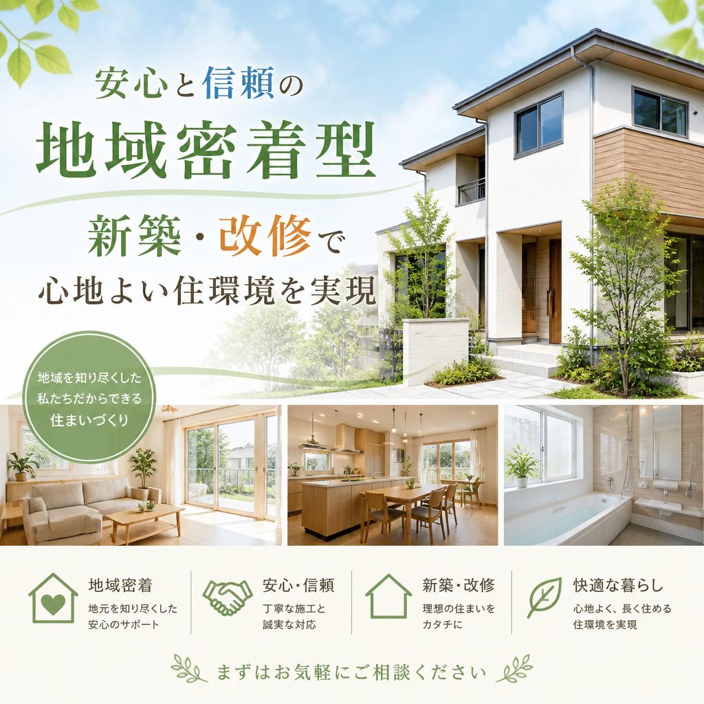 安心と信頼の地域密着型新築・改修で心地よい住環境を実現
