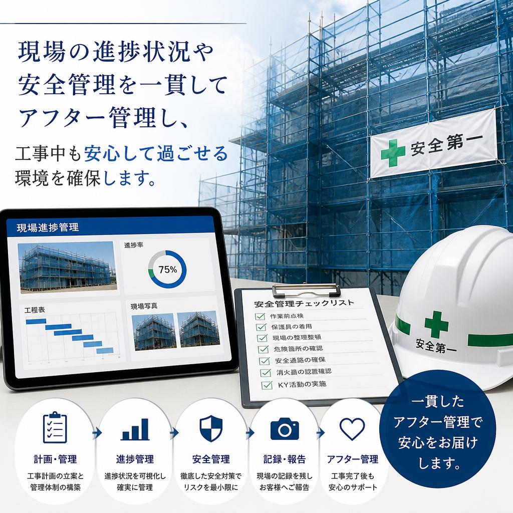 3. 安全対策万全の現場管理
