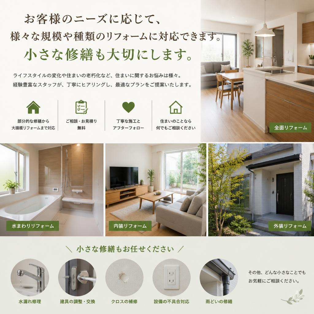 4. 小さな修繕から大規模改修まで