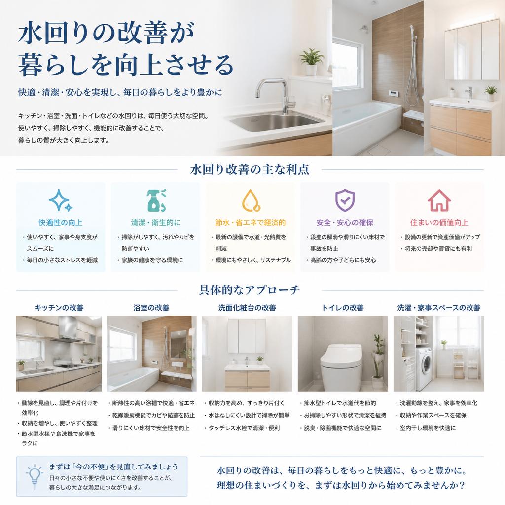 4. 水回り改善のポイント：快適な住環境を