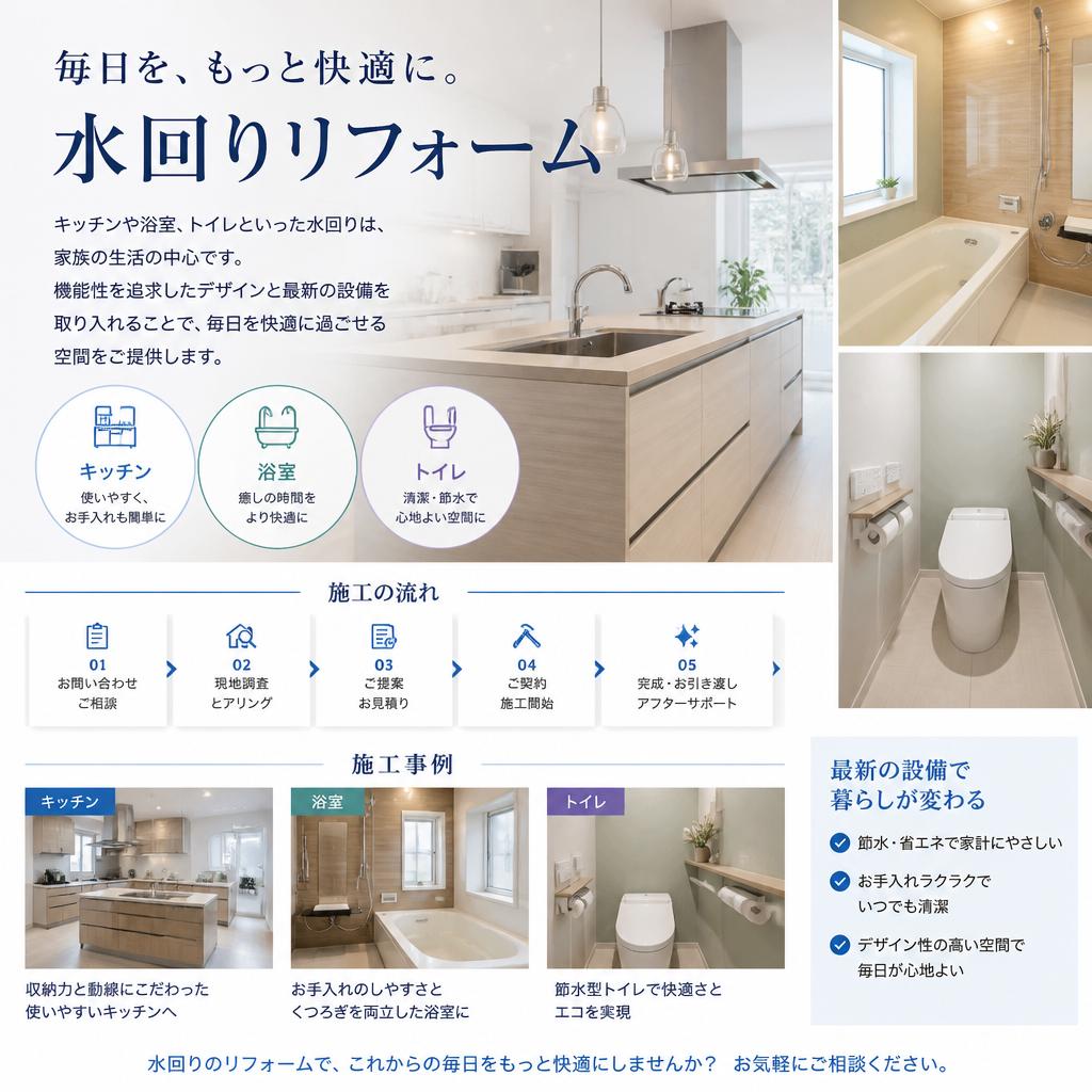 水回りリフォームで快適生活を