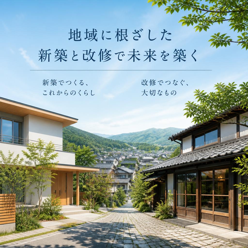 地域に根ざした新築と改修で未来を築く