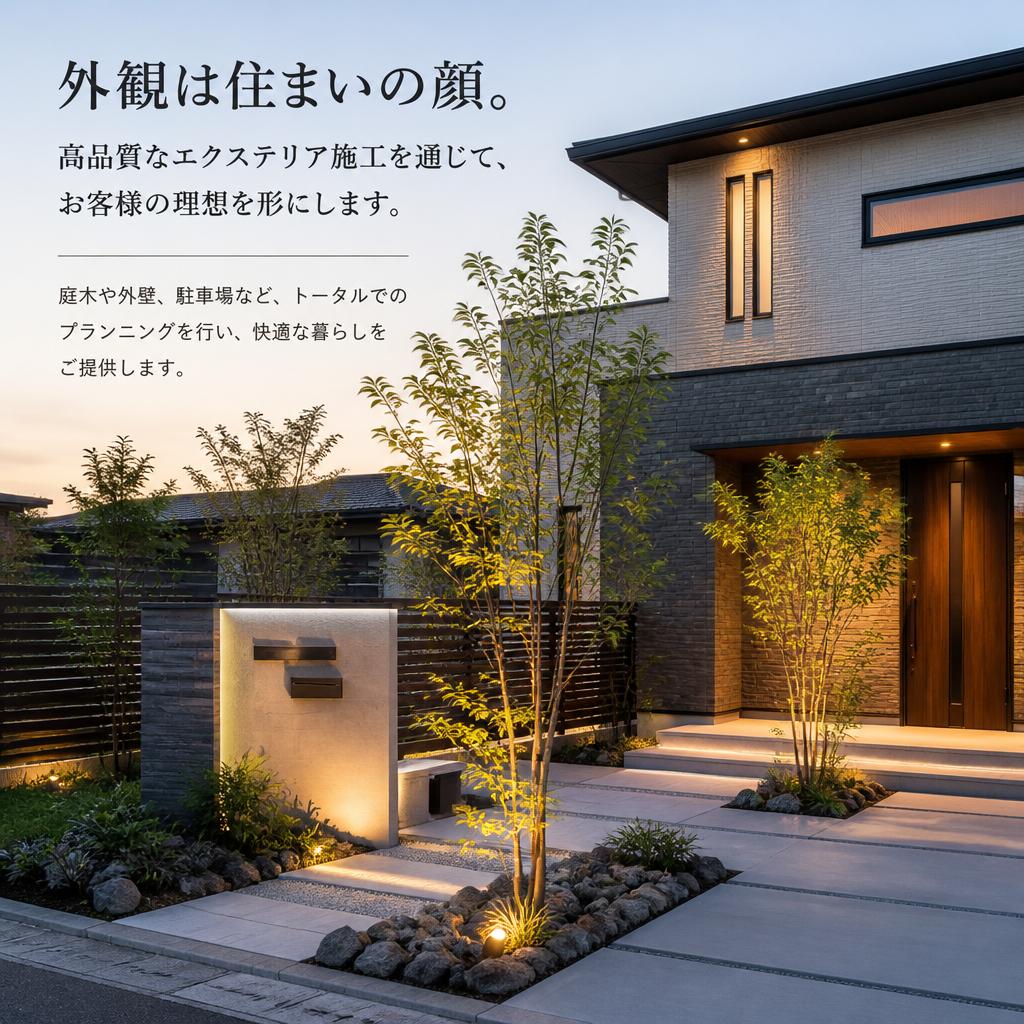 質の高いエクステリア