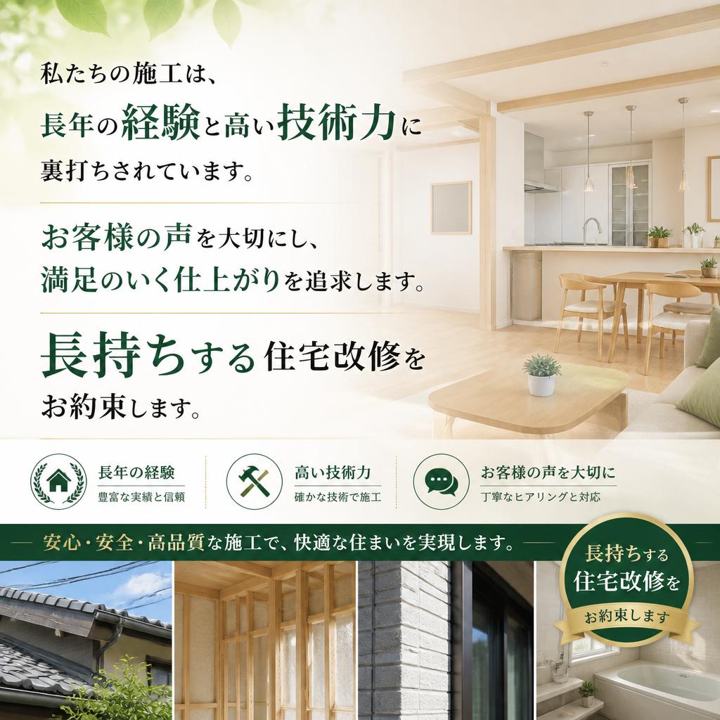 高品質な施工と丁寧な対応