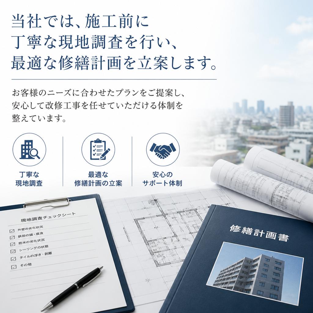 安心できる修繕計画の立案