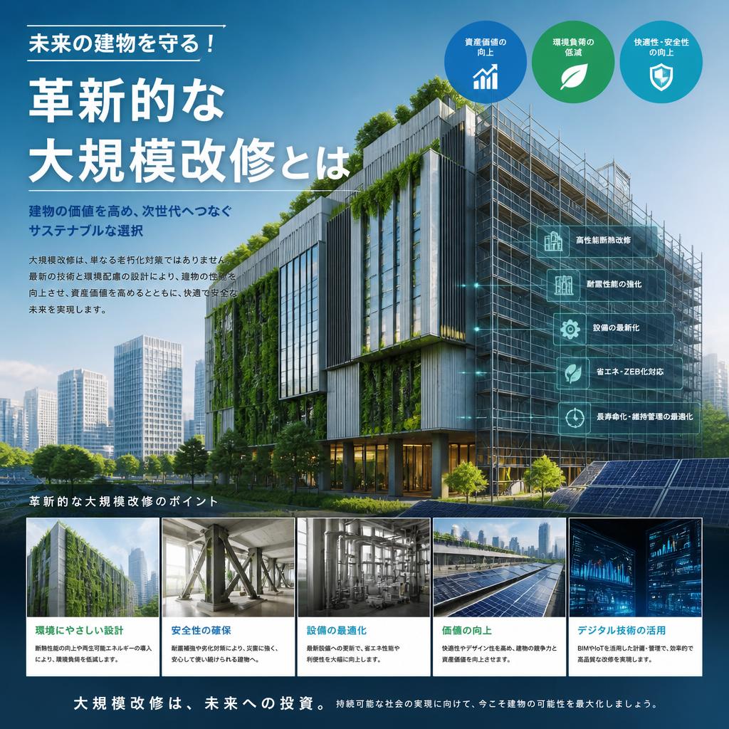 未来の建物を守る！革新的な大規模改修とは