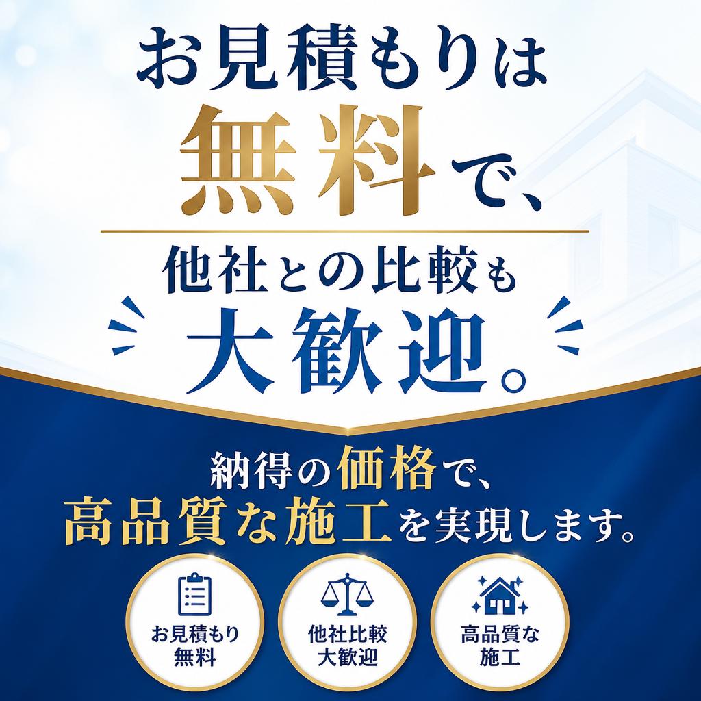 他社との見積もり比較で納得の施工