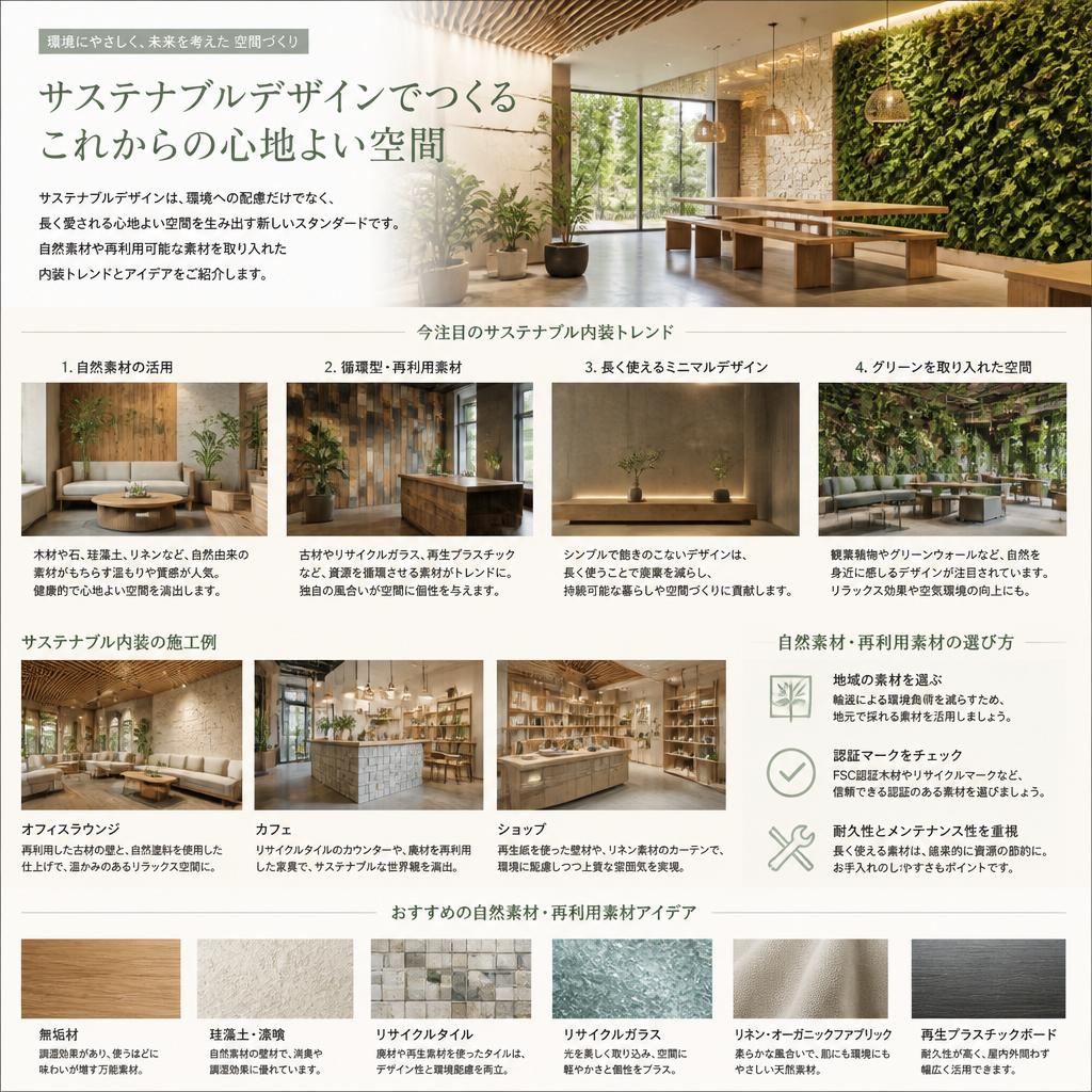 内装のサステナブルなトレンド